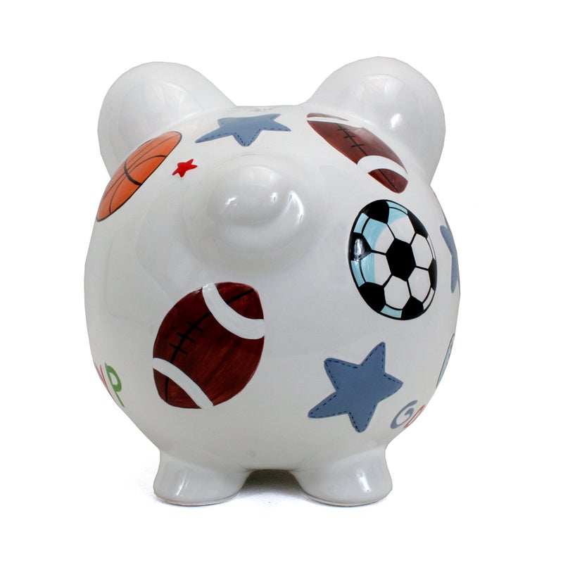 Child to Cherish Ceramic Piggy Bank for Boys, Sports - Image 5